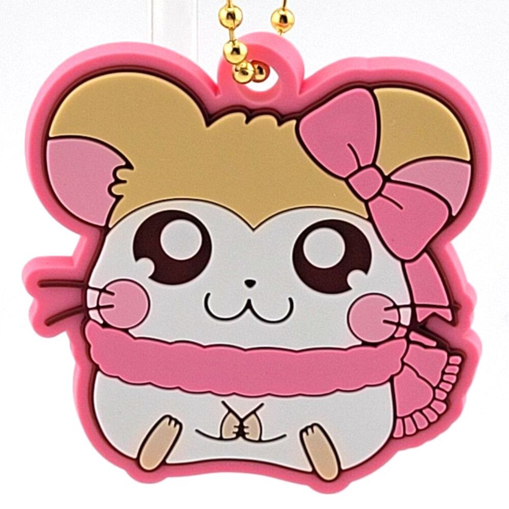 Pashmina - Hamtaro Pink Rubber Keychain